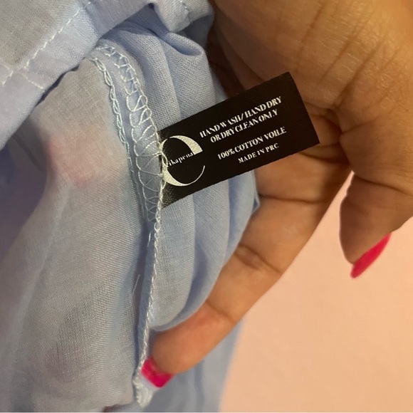 NWT Erika Peña SET Anna cielo blue maxi skirt and button down shirt size XS/S - Picture 10 of 10